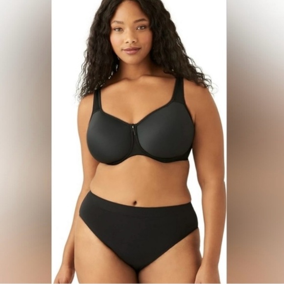 Wacoal Basic Beauty Underwire T-Shirt Bra 853192 32DD Lightly Lined Black - Picture 9 of 9